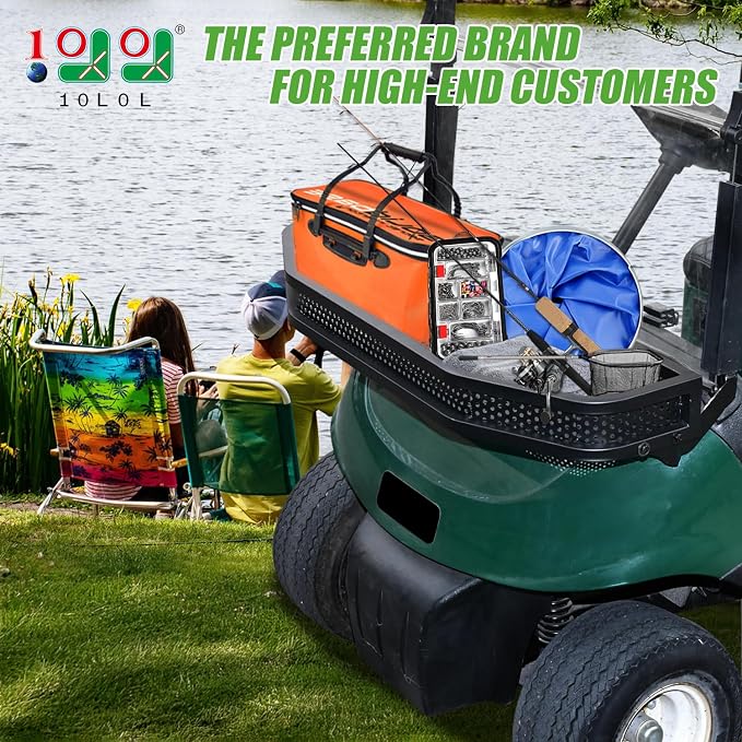 10L0L Golf Cart Front Clay Utility Cargo Basket - Image 2