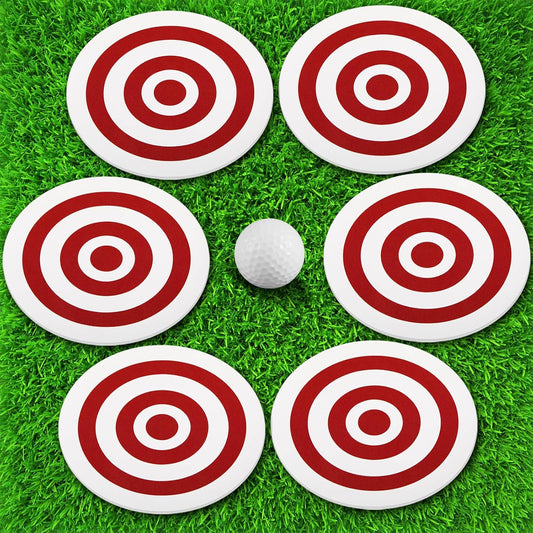 6 Pcs Golf Putting Target Hole Cup Bulk Golf Goal Circles Putt Disk Green Accessories for Golfers Putting Training Indoors Practice Outdoors Aid