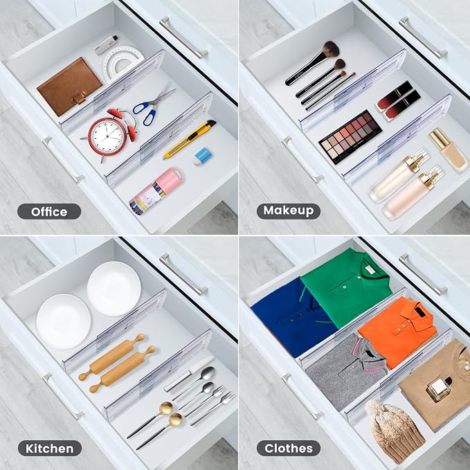 8 Pack Adjustable Drawer Dividers - Image 6