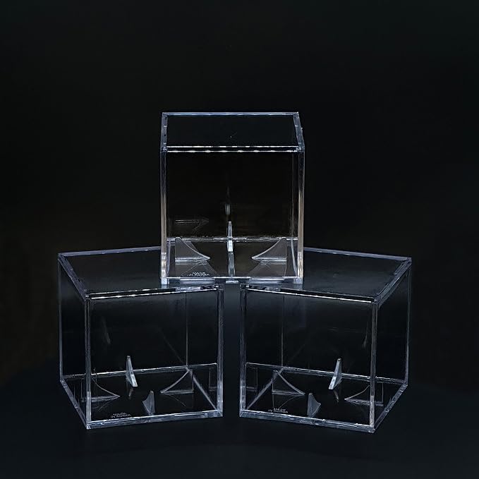 Baseball & Golf Ball Display Case Acrylic Cube Square Clear Memorabilia Display - Image 4