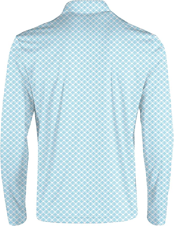 Men's Long Sleeve Golf Shirt Quick Dry 3 Button Work Fishing Outdoor Casual - Image 4