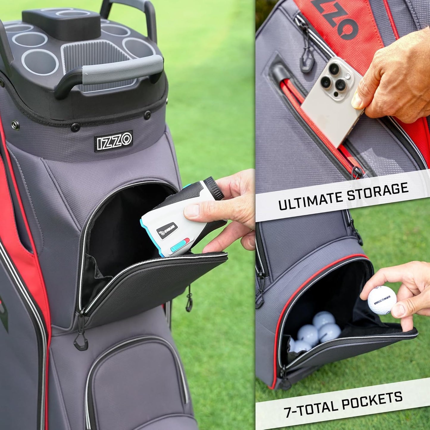 Izzo Ultimate Organizer Golf Cart Bag