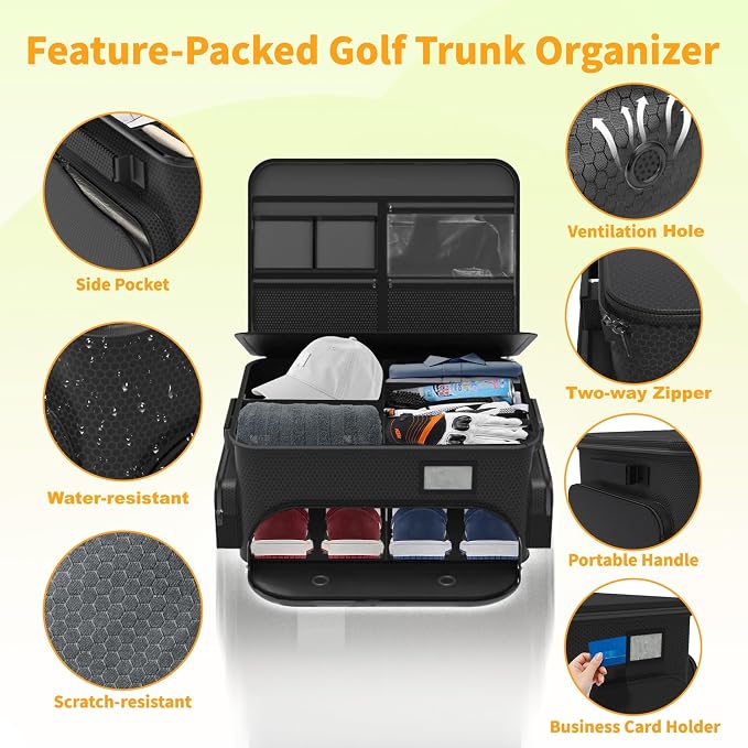 WALMANN Golf Trunk Organizer – Large 2-Layer Storage Bag - Image 5