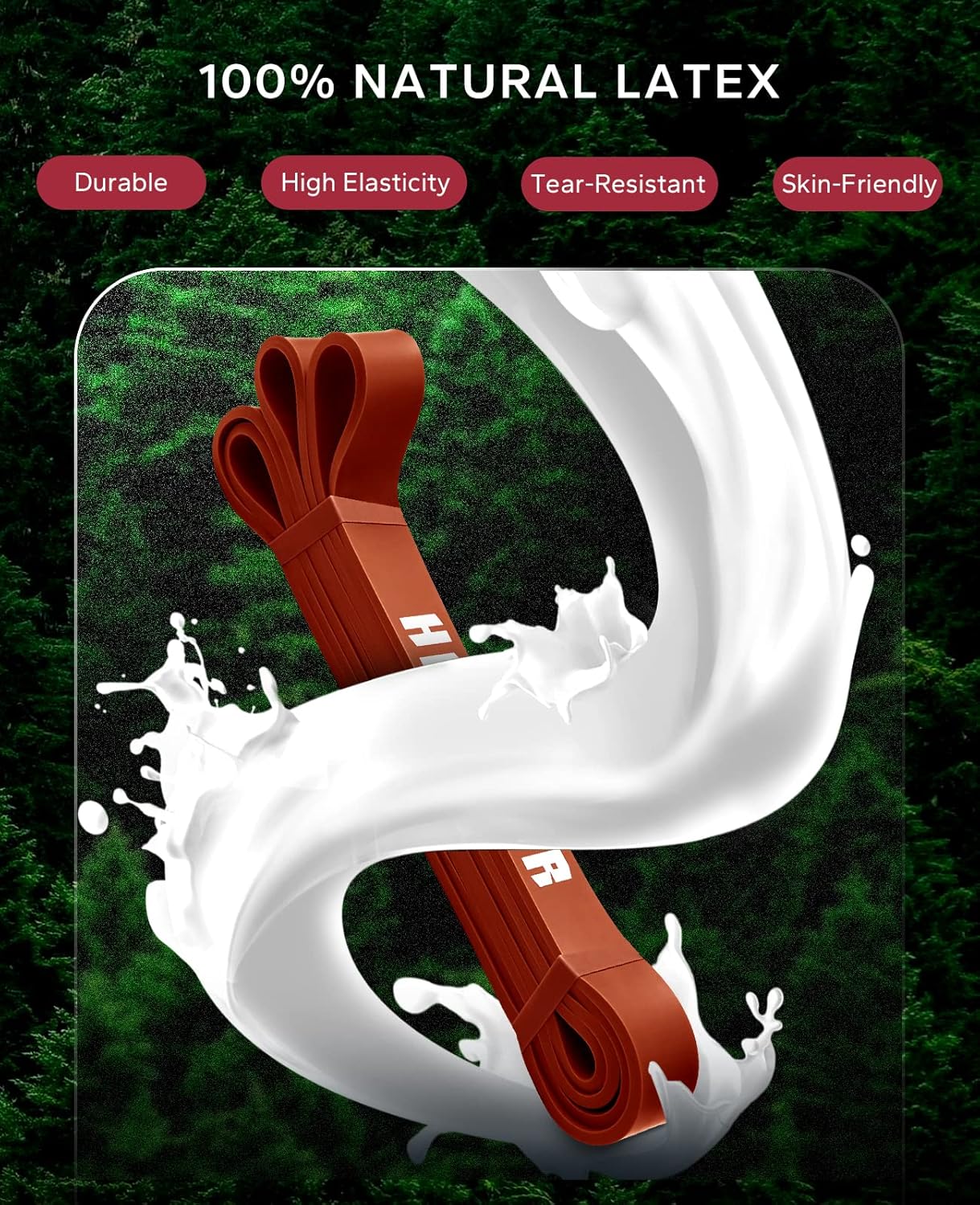 HAPBEAR Pull Up Assistance Bands Set of 5 - Resistance Bands for Working Out, Stretching, Physical Therapy, Muscle Training