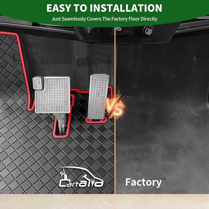 Golf Cart Floor Liner Mat 8mm Thick Rubber Full Coverage Fit - Image 6