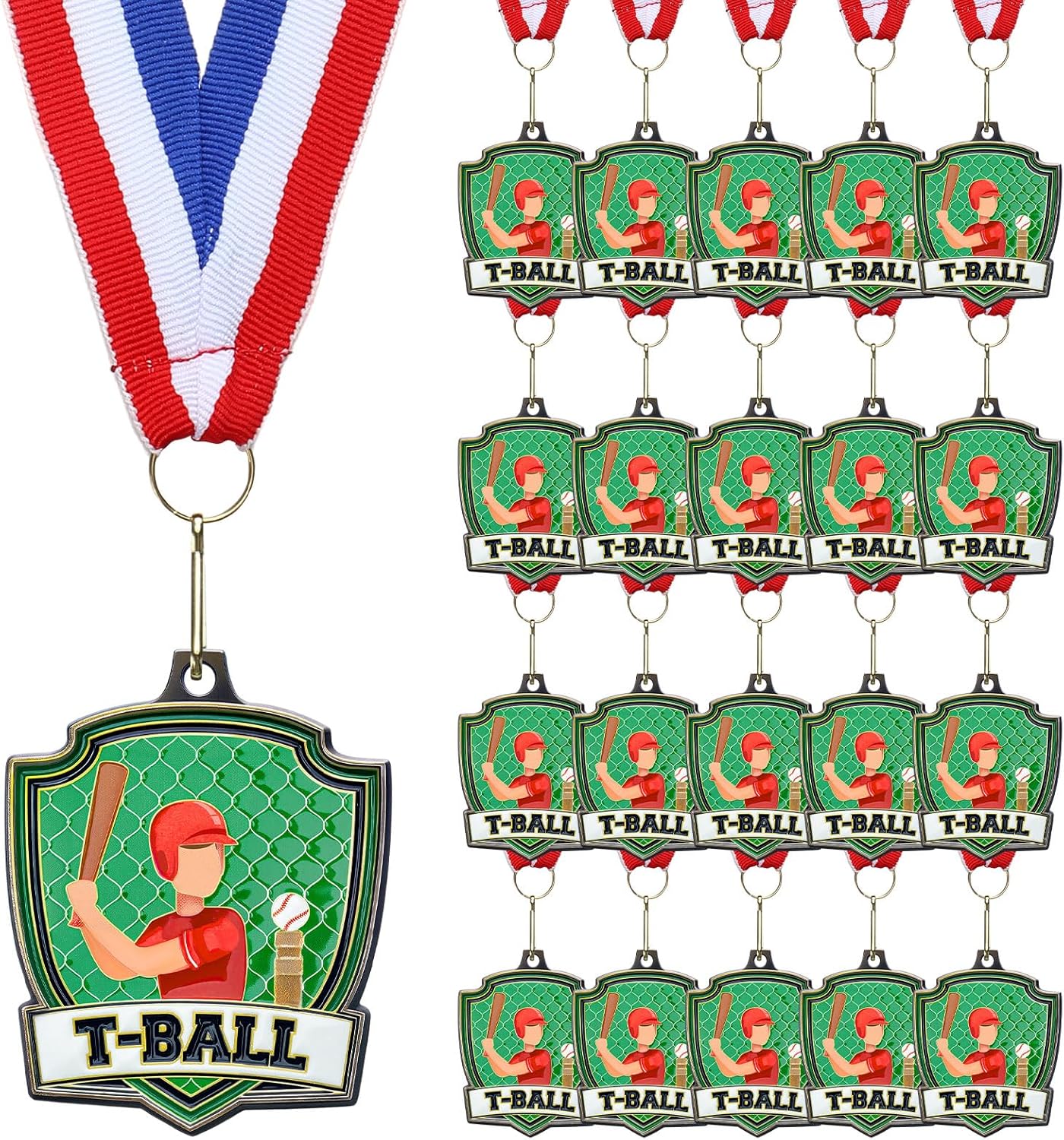 10/20 /30/40 Pcs Award Medals Bulk Sports Medals with Neck Ribbons 2.4 Inch Winner Award Trophy Prize Gift for Sports Themed Party Favors Tournaments School Match