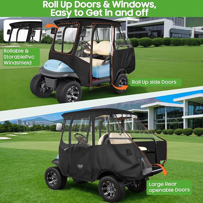 10L0L Golf Cart 4 Passenger Enclosure - Image 6