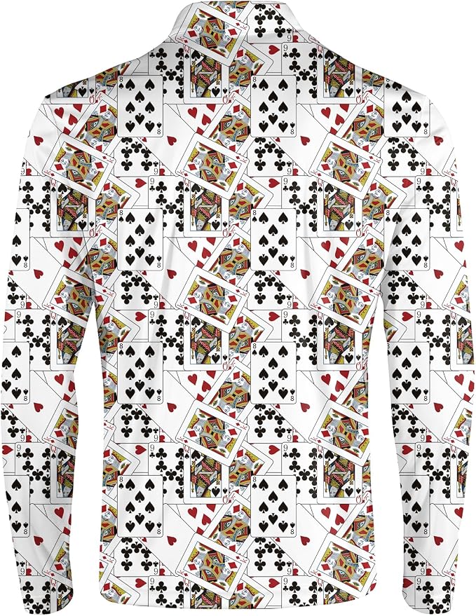 Men's Long Sleeve Golf Shirt Quick Dry 3 Button Work Fishing Outdoor Casual - Image 2