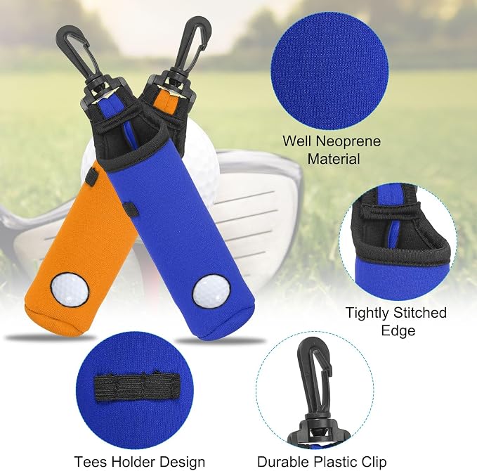 PATIKIL Golf Ball Carry Bag, Golf Tee Holder Pouch Portable Neoprene Golf Ball - Image 3