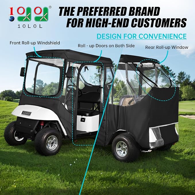 10L0L 2/4 Passenger Golf Cart Driving Enclosure - Image 2