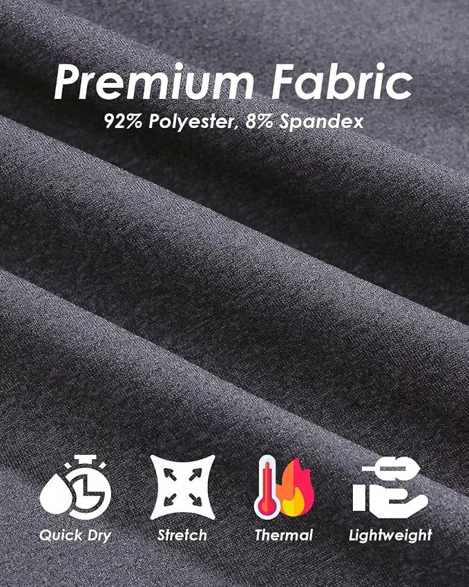 Boladeci Men's Quarter Zip Pullover Premium Fleece Lined Heather Long Sleeve - Image 5