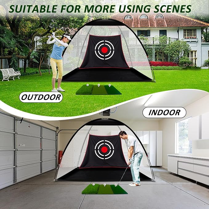 Gagalileo Golf Net: Backyard Practice Hitting Driving Training by Turf Mat - Image 8