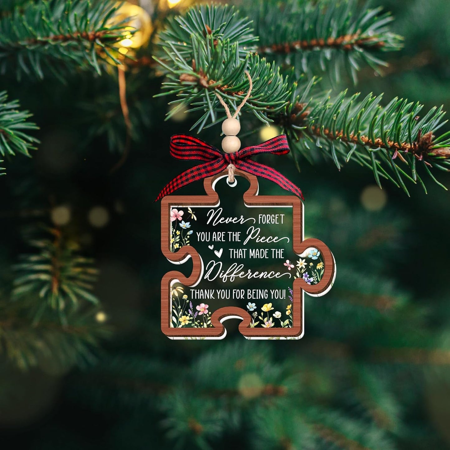 HEXMOZ Christmas Ornaments 2025 - Puzzle Piece Christmas Appreciation Gifts for Coworkers