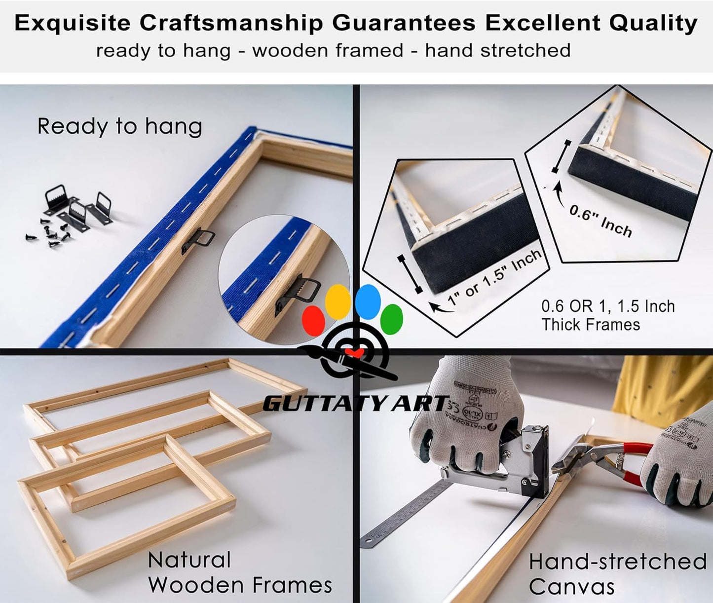 GUTTATY Golf Wall Art, Inspirational Quote Vintage Golf Pictures Posters Canvas Print Wall Decor for Golfer's Man Cave Home Ofice Ready to Hang (32x48 Inches)