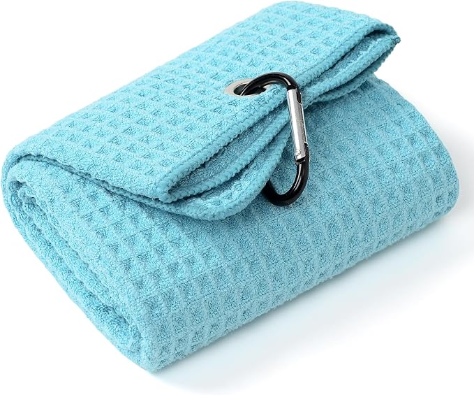 Mile High Life Premium Waffle-Weave Golf Towel | 16" X 24" | Extra Absorbent & by MileHighLife