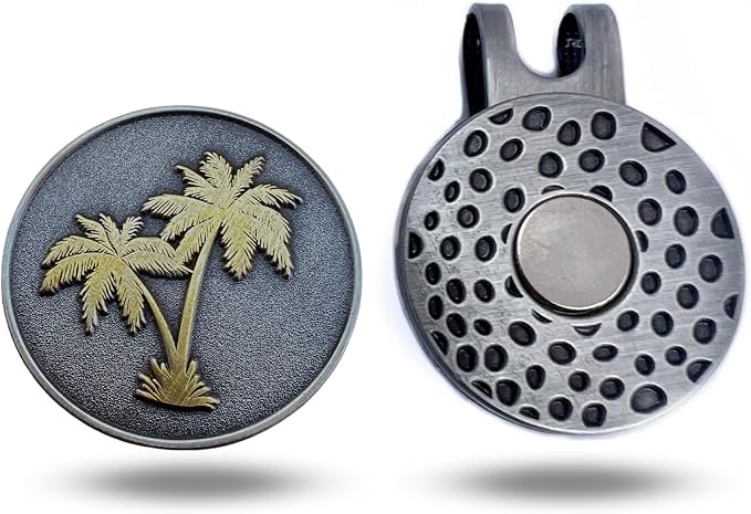 Full Metal Markers Palm Tree Unique Magnetic Metal Golf Ball Marker Accessory - Image 2