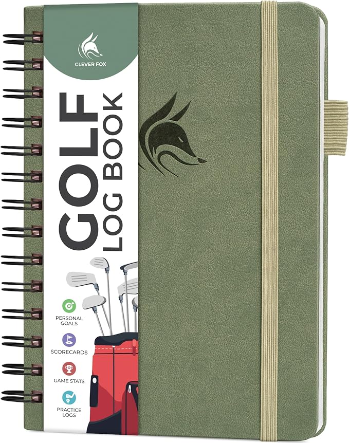 Clever Fox Golf Log Book – Small Training & Scorecard Journal – Pocket Notebook by CleverFox