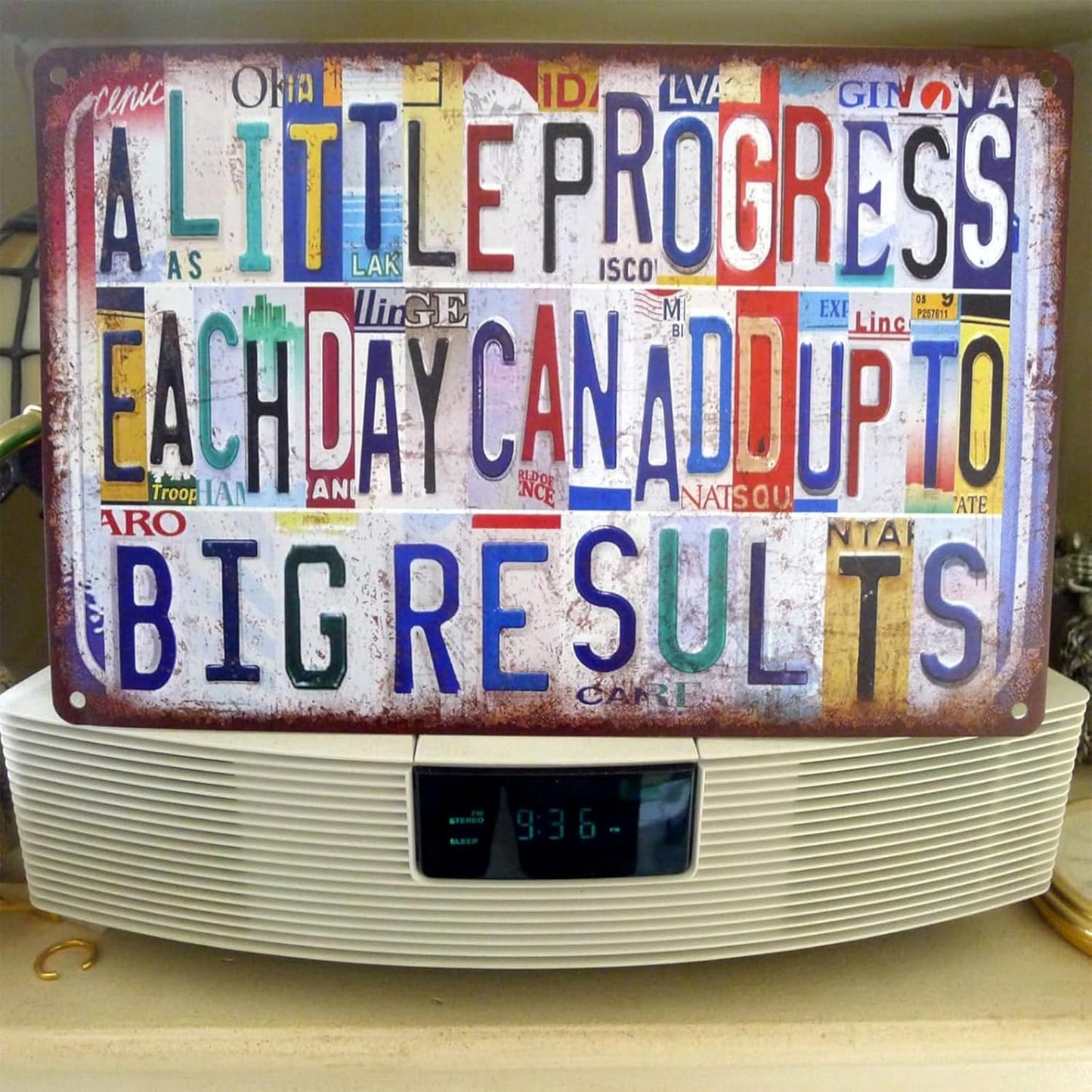 JBYMsign Vintage Baryard Wall Decor Metal Sign Tin Signs Poster - Welcome To Our Baryard Good Food Good Friends Good Times