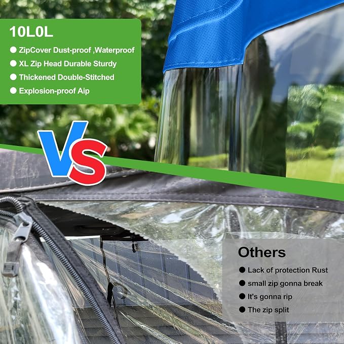 10L0L 4 Passenger Golf Cart Enclosure - Image 7