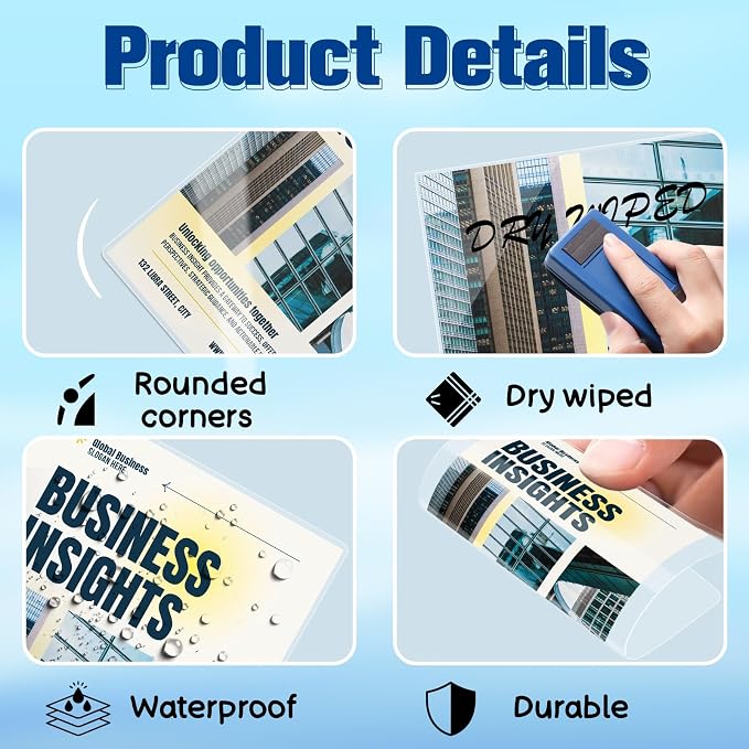 100 Pieces 7 Mil 2 1/2" x 4 1/4" Luggage Tag Laminating Pouches - Image 3