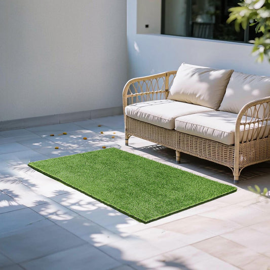 3x5 Ft Artificial Turf Grass for Outdoor, Premium Fake Grass Rug for Patio Garden Balcony Decoration Dogs Potty Training