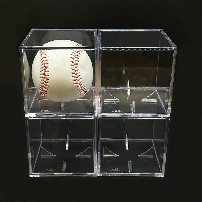 Baseball & Golf Ball Display Case Acrylic Cube Square Clear Memorabilia Display - Image 3