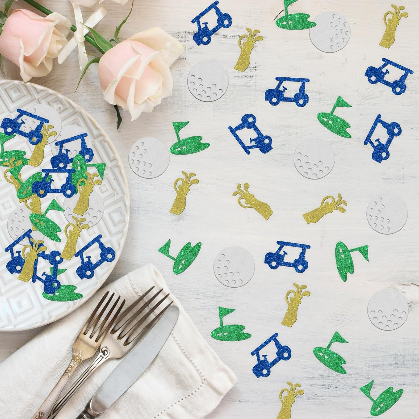 120pcs Golf Confetti - Golf Themed Table Decoration Scatters - Birthday Party Favors Kit - DIY Crafts