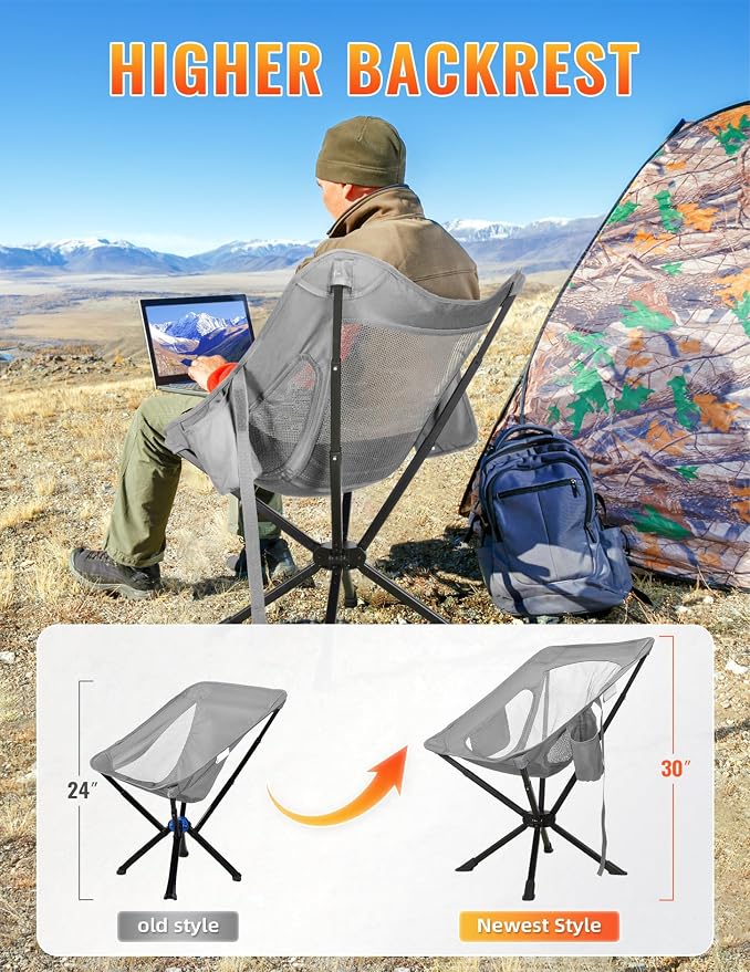 Portable Chairs for Adults Foldable, Fast Setup, Lightweight & Small Folding - Image 7