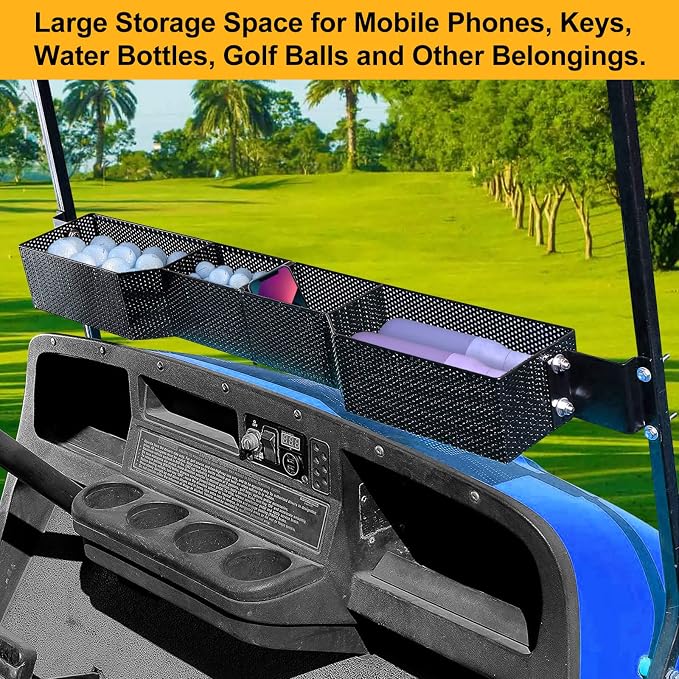 Golf Cart Basket Front Inner Fit EZGO TXT & RXV, Club Car Precedent&DS Golf - Image 4