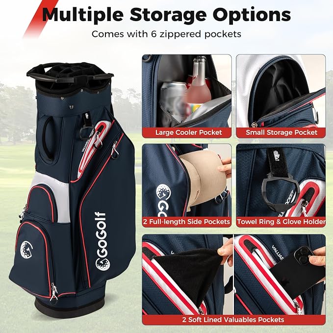 Tangkula Golf Cart Bag, Lightweight Golf Bag - Image 3