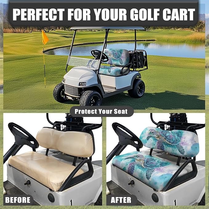 Fashion Print Golf Cart Seat Covers 2 Passenger Golf Cart Backrest Cover Golf - Image 4