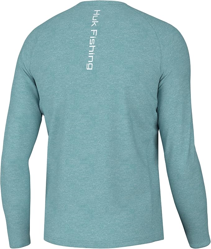 HUK Mens Pursuit Heather Long Sleeve Shirt, Fishing Shirt - Image 2