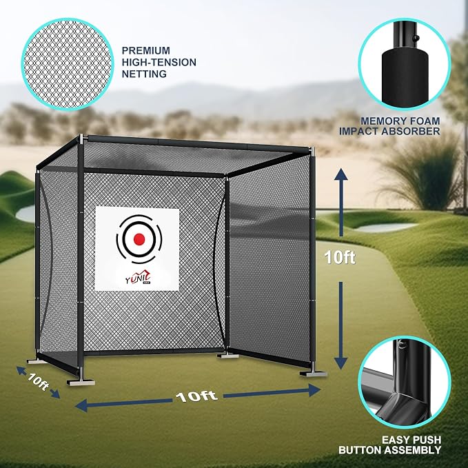 YUNIC Golf Driving Cage with Metal Frame - Image 5