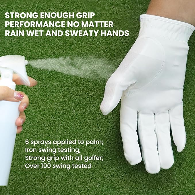 FINGER TEN Men's Golf Gloves for Right Left Handed Golfer Rain Grip Value 2 Pack - Image 4