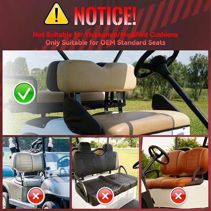 Golf Cart Seat Covers Front for Club Car Precedent 2004+ Standard Seat Cushion - Image 6