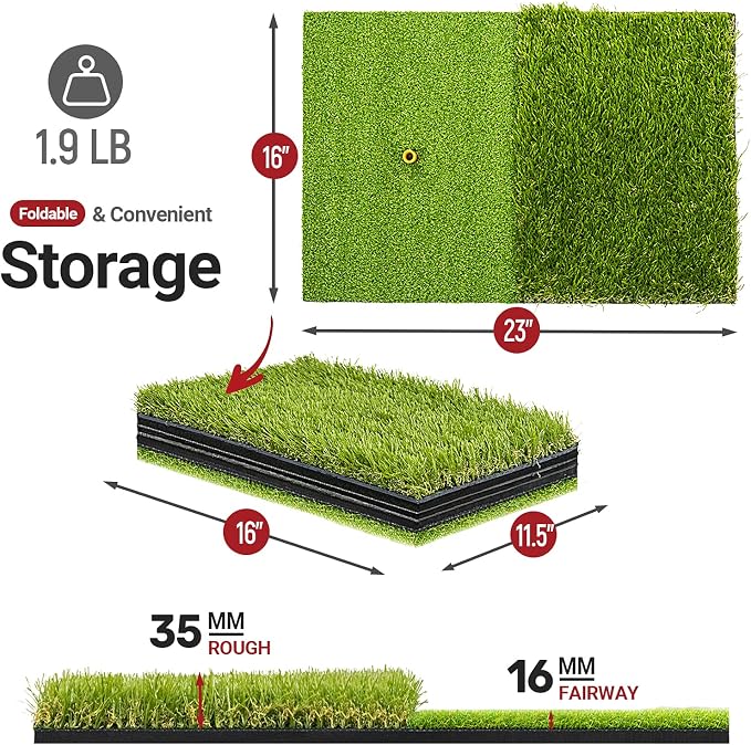 SAPLIZE Foldable Heavy-Duty Golf Hitting Mat - Image 5