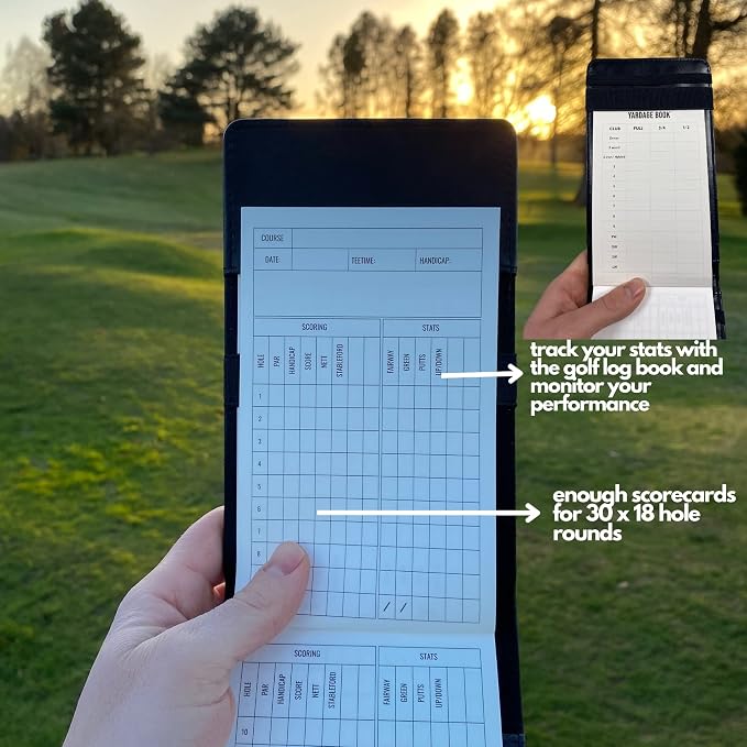 PU Leather Golf scorecard Holder & 2 Weatherproof Golf Notebook - Image 7