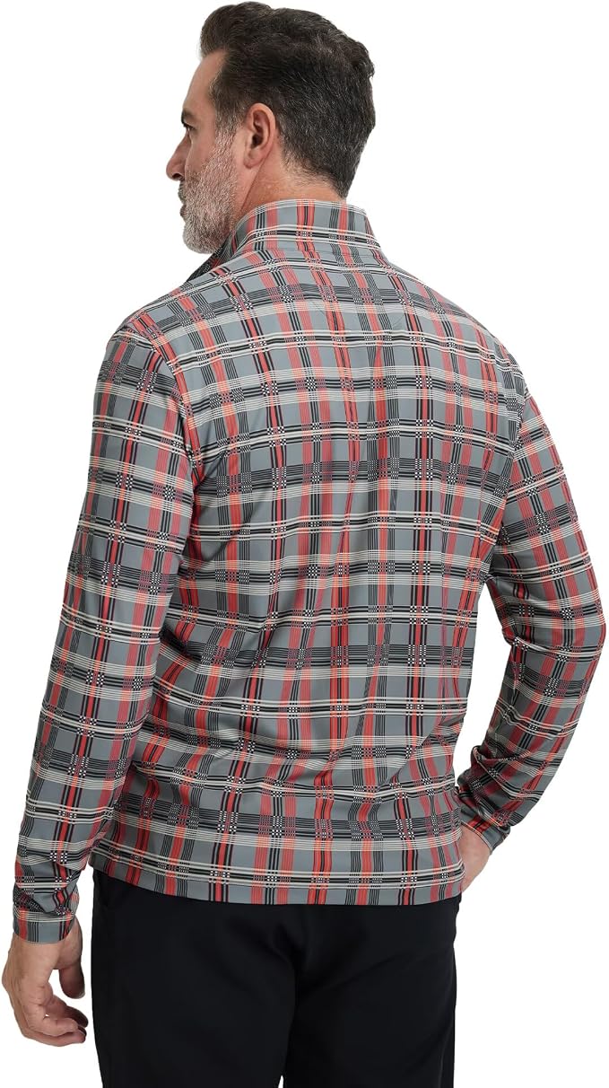 M MAELREG Quarter Zip Golf Pullover Men Dry Fit Long Sleeve Performance Wicking - Image 5