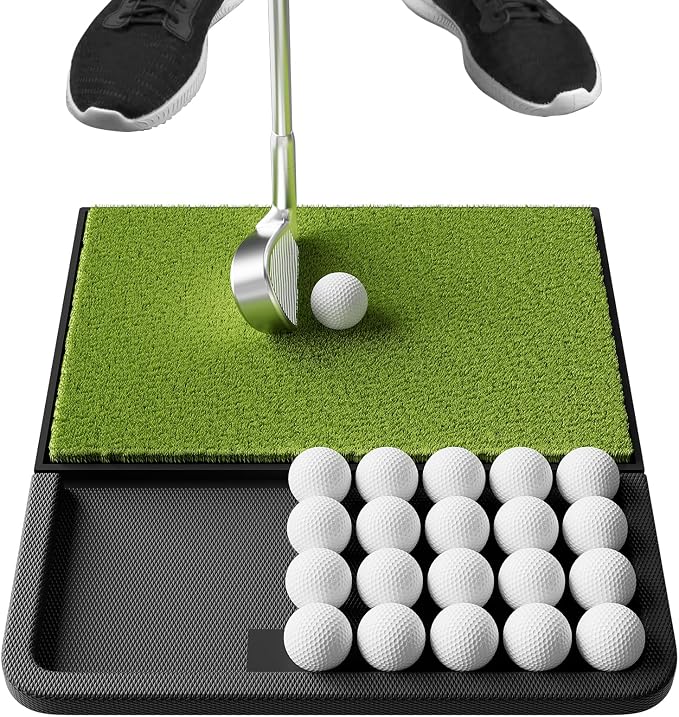 Integrated Golf Mat with Ball Tray, Small Thickening Golf Mats Practice Outdoor - Image 8