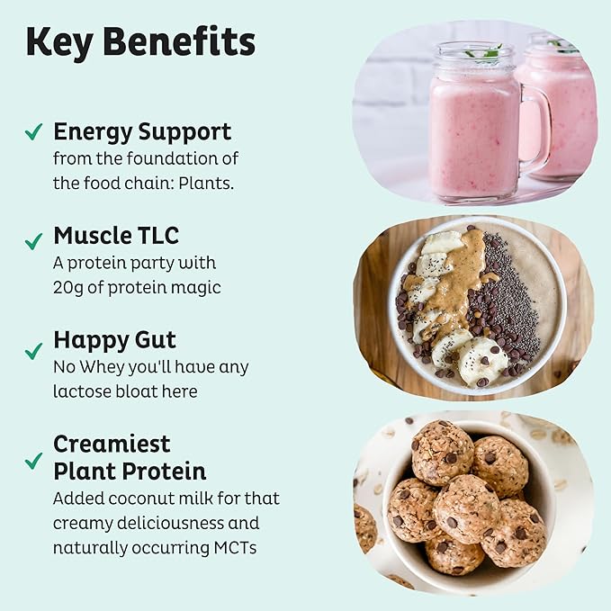 KOS Vegan Protein Powder, Unflavored & Unsweetened - Image 3