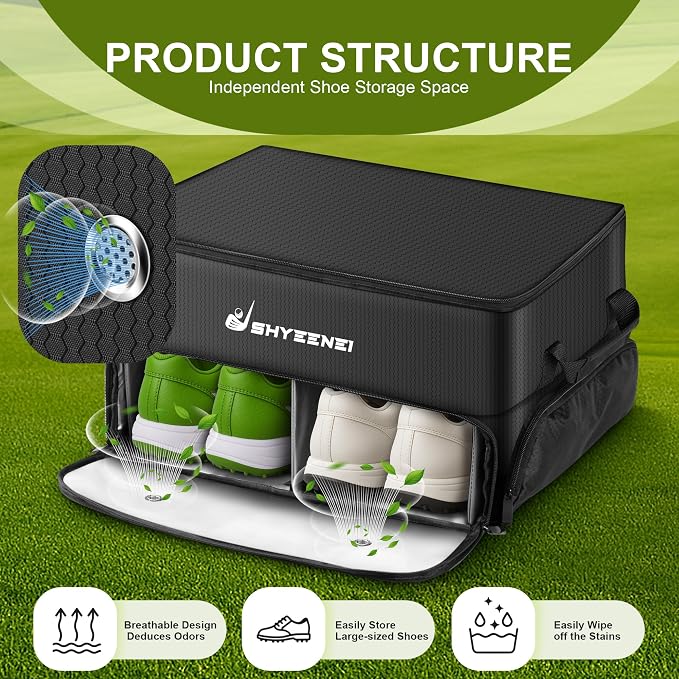Golf Trunk Organizer, Improved Version 2-Layer Golf Storage Locker, - Image 5