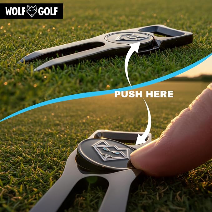Wolf Golf Towels Personalized Divot Repair Tool | 6-in-1 Premium Divot Tool - Image 7