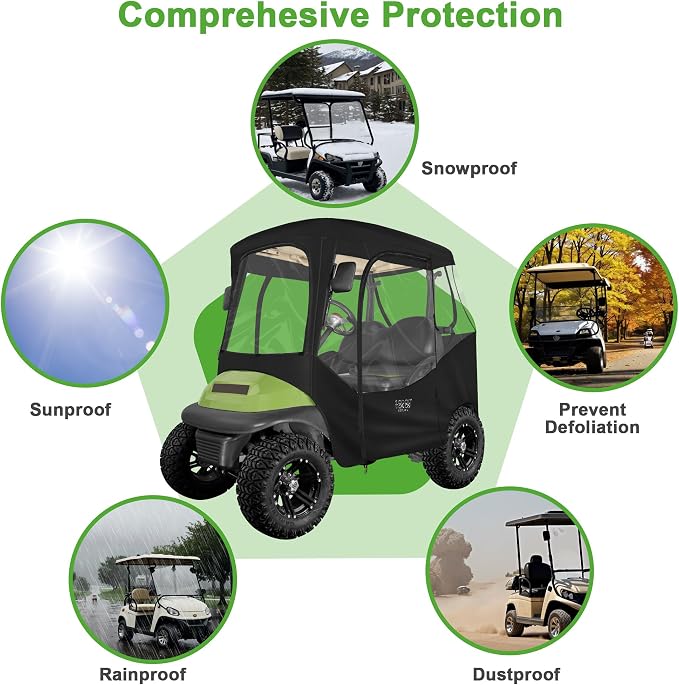 10L0L Golf Cart Driving Enclosures 2 Passenger - Image 9