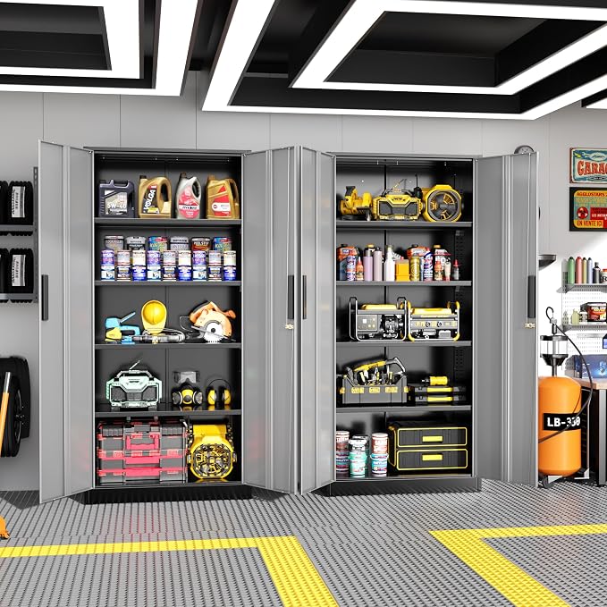 Greenvelly Metal Garage Storage Cabinet - Image 2