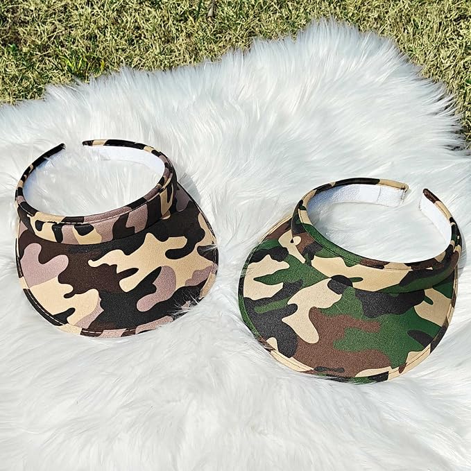 2 Pack Sun Visor Hats Women Men Clip On Wide Brim Visors Hat Outdoor Sports - Image 3