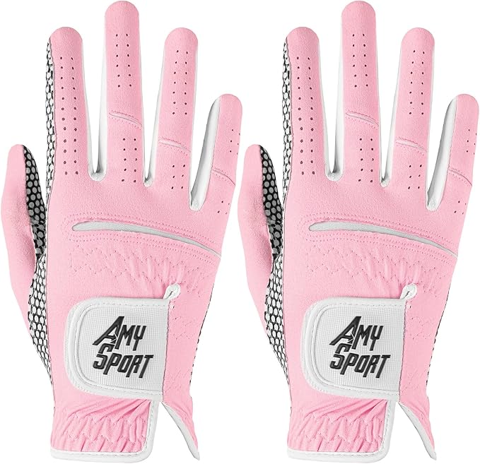 Amy Sport Golf Gloves Women's Upgrade Rain Grip Left Hand Weathersof Value 2 by AmySport