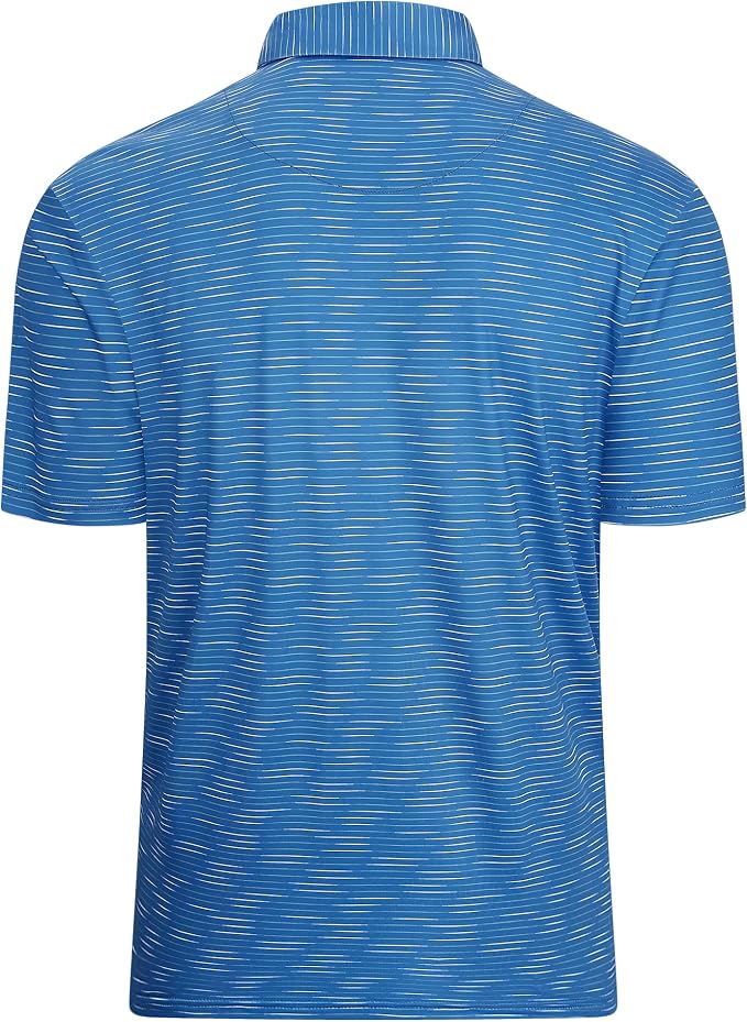 Esabel.C Jacquard Golf Shirts for Men Moisture Wicking Short Sleeve Performance - Image 2