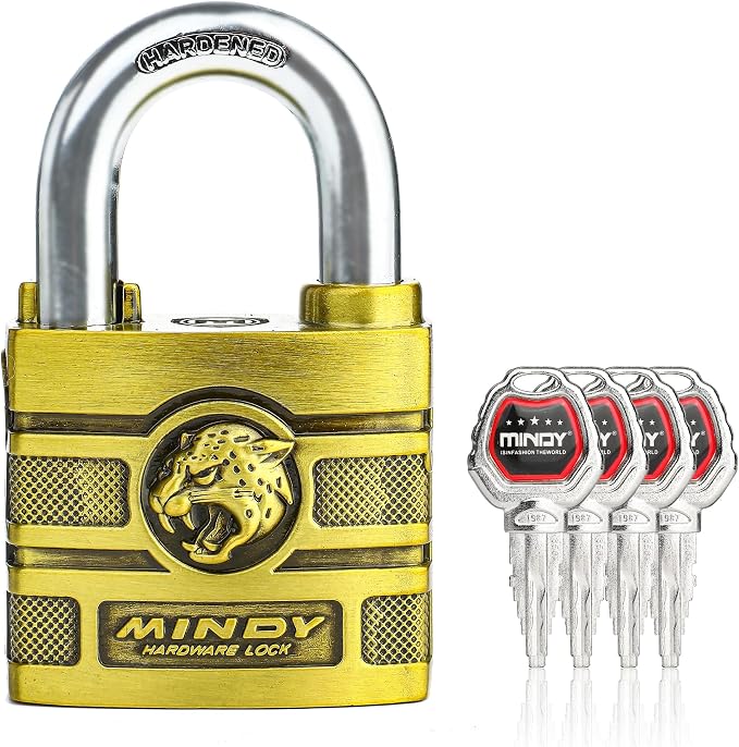 50mm Heavy Duty Waterproof Keyed Padlock by ForCrystalLovers