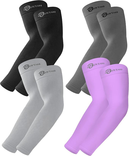BHYTAKI UV Sun Protection Arm Sleeves, UPF 50 Sports Cooling Arm Compression by BHYTAKI