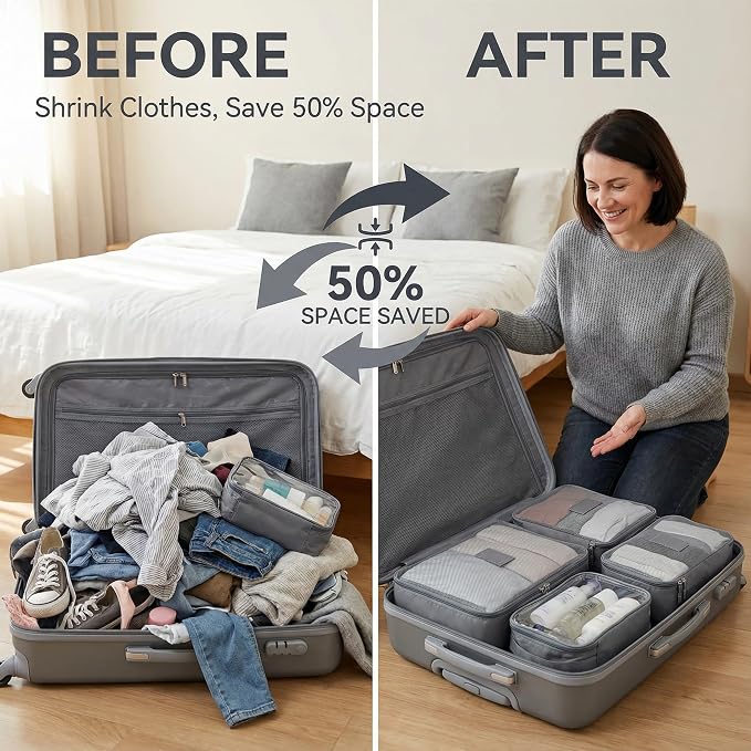 6 Set Compression Packing Cubes - Image 4